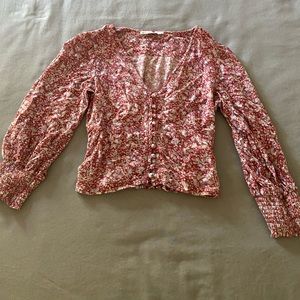 Long Sleeved Ruched Corset Top